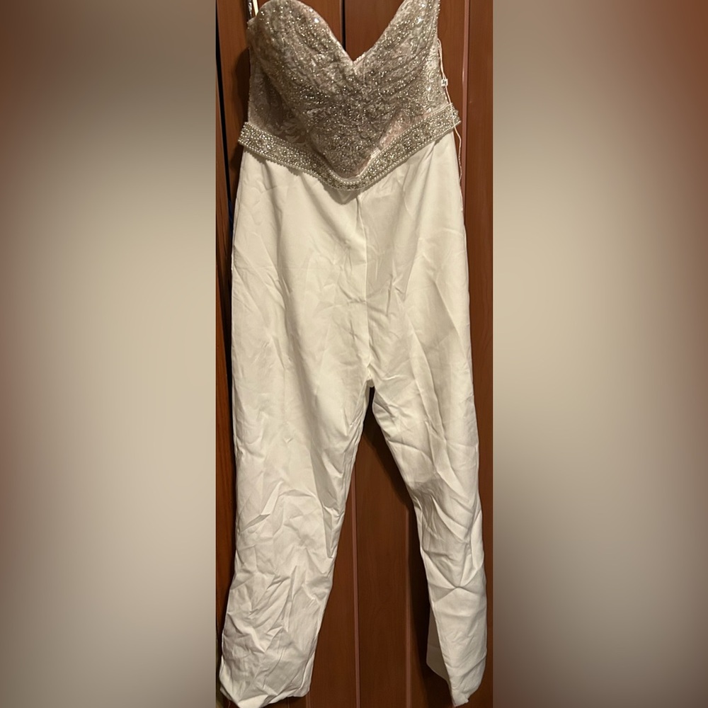 LanTing Bride Beige Sleeveless Jumpsuit Size medium